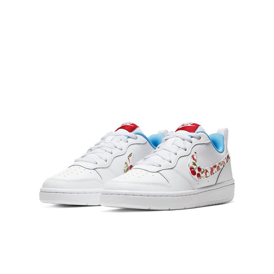 (GS) Nike Court Borough Low 2 'White Cherry' CJ2238-100