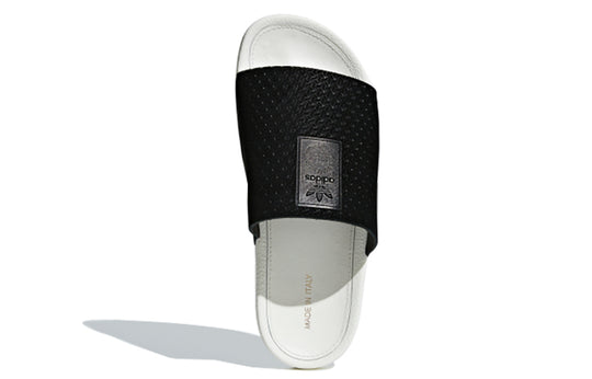 (WMNS) adidas originals Adilette Luxe 'Black White' CG6554