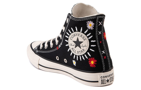 (WMNS) Converse Chuck Taylor All Star High 'Daisy Embroidery - Black' 567993C