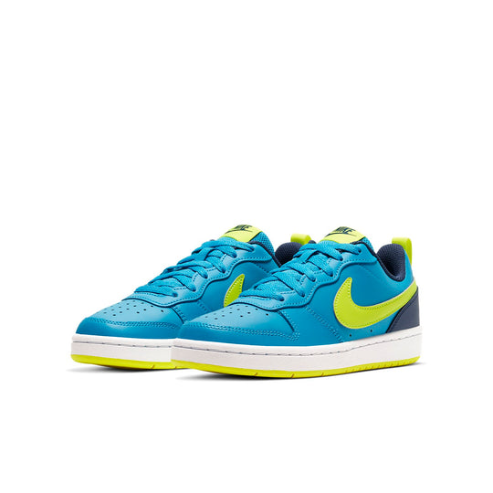 (GS) Nike Court Borough Low 2 'Laser Blue Lemon Venom' BQ5448-400 ...