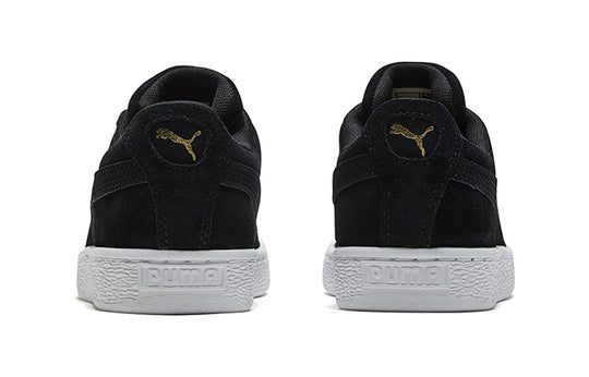 PUMA Suede Low Casual Board Shoes Black/Gold 352634-87