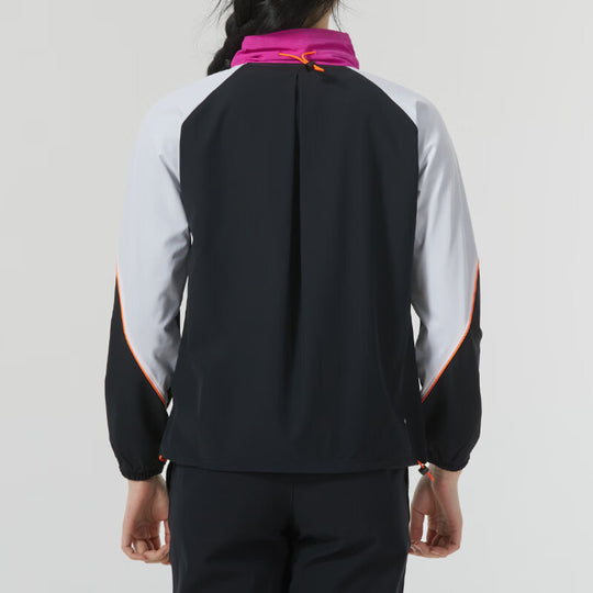 (WMNS) Under Armour Fitness Training Woven Jacket 'Black White Pink' 1368728-001