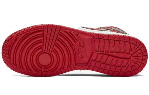 (GS) Air Jordan 1 Retro Mid 'Bad Santa' 554725-607 Big Kids Basketball Shoes  -  KICKS CREW