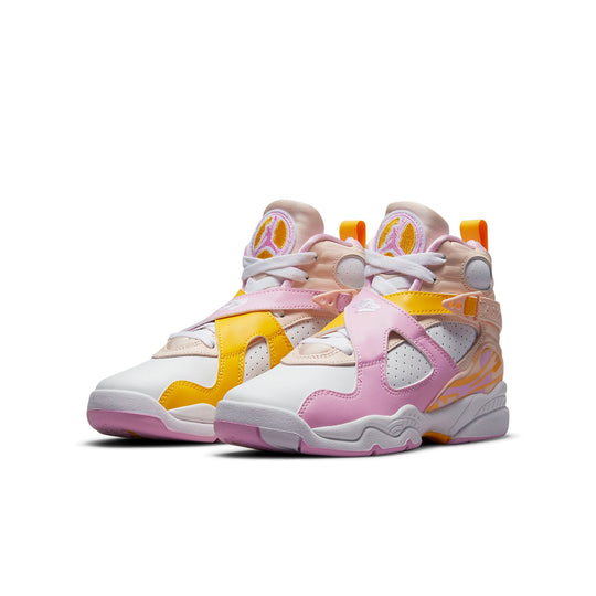 (GS) Air Jordan 8 Retro 'Light Arctic Pink' 580528-816 Big Kids Basketball Shoes  -  KICKS CREW