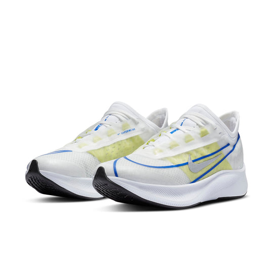 (WMNS) Nike Zoom Fly 3 'White Silver Blue Lime' AT8241-104