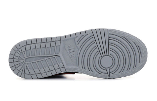 (GS) Air Jordan 1 Mid 'Black Particle Grey' 554725-060 Big Kids Basketball Shoes  -  KICKS CREW