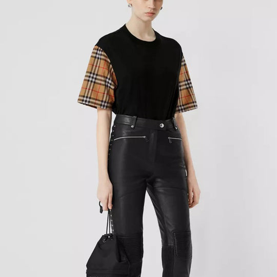 (WMNS) Burberry Vintage Check oversized in Black 80148951