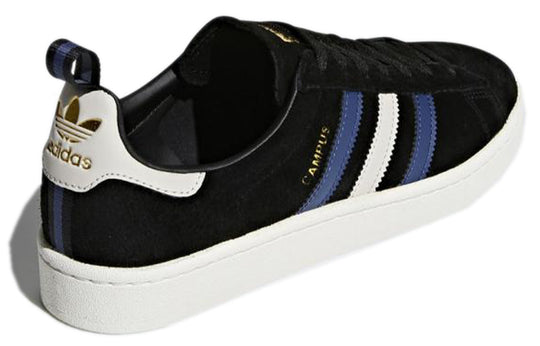 adidas originals Campus Cozy Wear-Resistant Skate Shoes Black Blue Unisex 'Black Blue' CQ2049