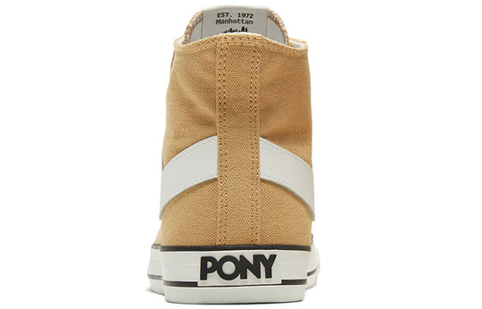 PONY High-Top Canvas Shoes Khaki 02M1SH02KK
