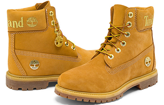 (WMNS) Timberland 6 Inch Premium Waterproof Boots 'Wheat Nubuck with Gold Logo' A5TY7231