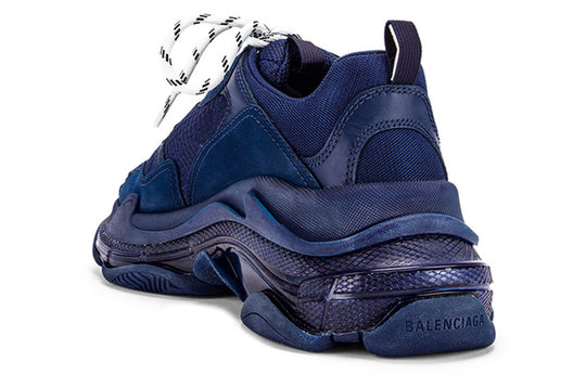 (WMNS) Balenciaga Triple S Clunky Shoes Navy 544351W09O14107