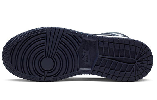 (GS) Air Jordan 1 Mid 'Obsidian' 554725-174 Big Kids Basketball Shoes  -  KICKS CREW