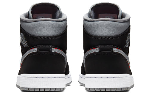 Air Jordan 1 Mid 'Black Grey' 554724-060 Retro Basketball Shoes  -  KICKS CREW