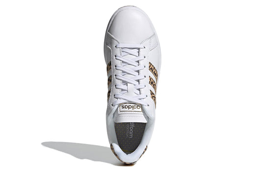 (WMNS) adidas neo Grand Court Shoes White/Brown FY8949