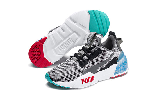 (GS) PUMA Cell Phase Low Top Running Shoes Grey/White/Blue 192830-01