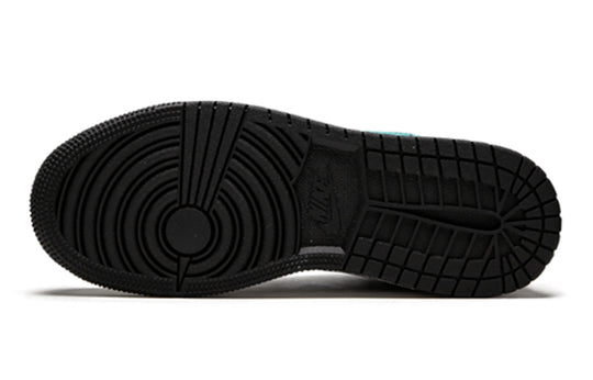 (GS) Air Jordan 1 Low 'Black Turbo Green' 553560-035 Big Kids Basketball Shoes  -  KICKS CREW