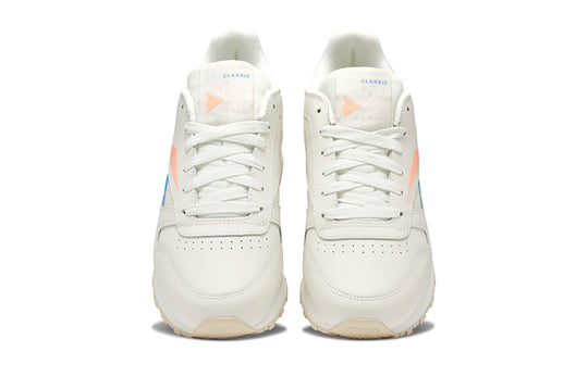 (WMNS) Reebok Classic Leather Sports Casual Shoes 'White Blue' DV8500