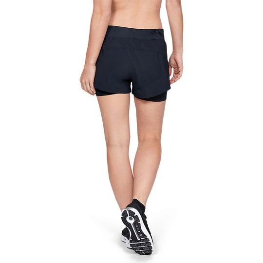 (WMNS) Under Armour Launch SW 2-in-1 Shorts 'Black' 1342843-001