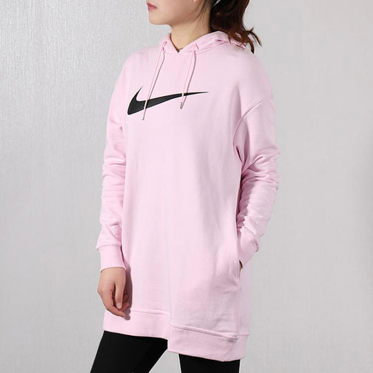 (WMNS) Nike Sportswear Swoosh Hoodie 'Pink Black' AV8291-663