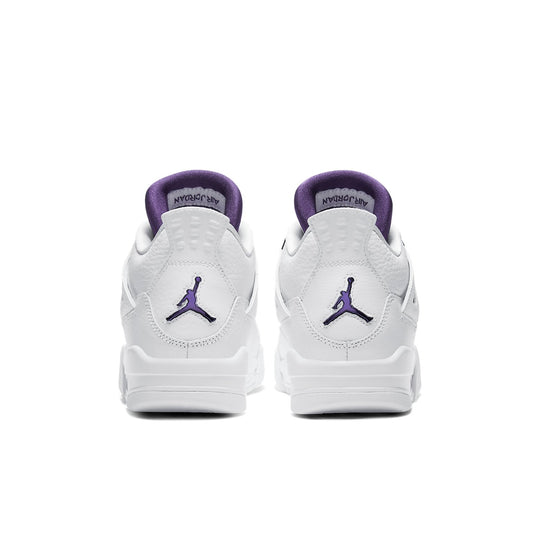 (GS) Air Jordan 4 Retro 'Purple Metallic' 408452-115 Big Kids Basketball Shoes  -  KICKS CREW