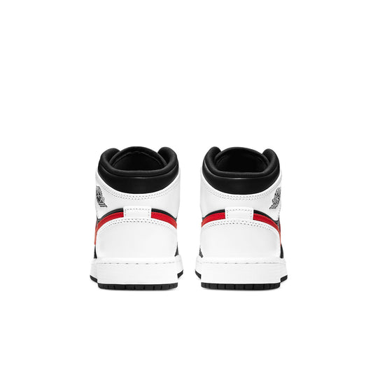 (GS) Air Jordan 1 Mid 'Chile Red' 554725-075 Big Kids Basketball Shoes  -  KICKS CREW