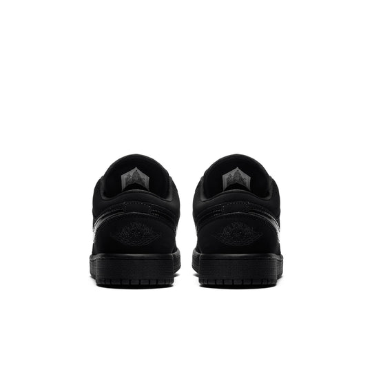 (GS) Air Jordan 1 Low 'Triple Black' 553560-056 Big Kids Basketball Shoes  -  KICKS CREW