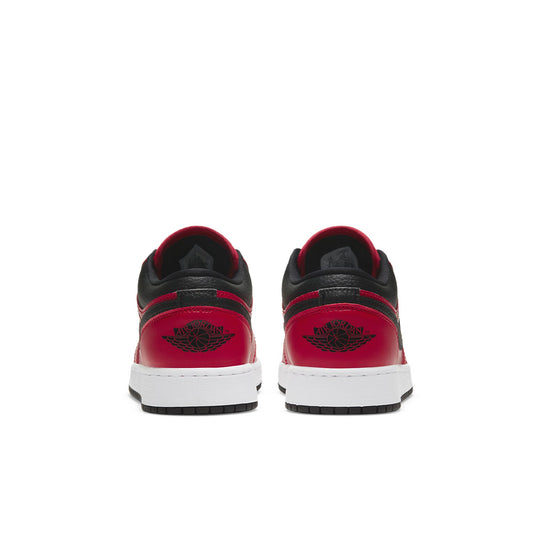 (GS) Air Jordan 1 Low 'Reverse Bred Pebbled' 553560-605 Big Kids Basketball Shoes  -  KICKS CREW