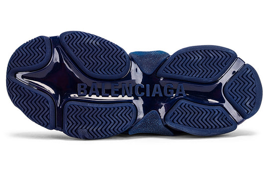 (WMNS) Balenciaga Triple S Clunky Shoes Navy 544351W09O14107