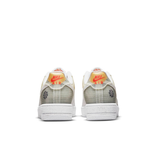 (GS) Nike Air Force 1 Crater 'Move To Zero - White Orange' DH4339-100