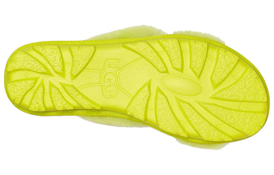 (WMNS) UGG Fuzzette Yellow Slippers 1107955-SLFR