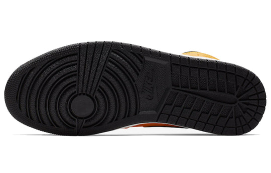 Air Jordan 1 Mid 'University Gold Black' 554724-700 Retro Basketball Shoes  -  KICKS CREW