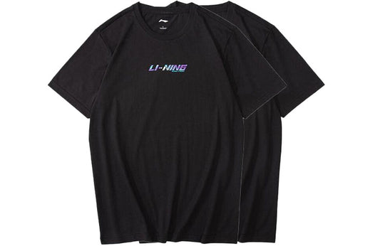 Li-Ning Badminton Graphic T-shirt 'Black' AHSR691-1