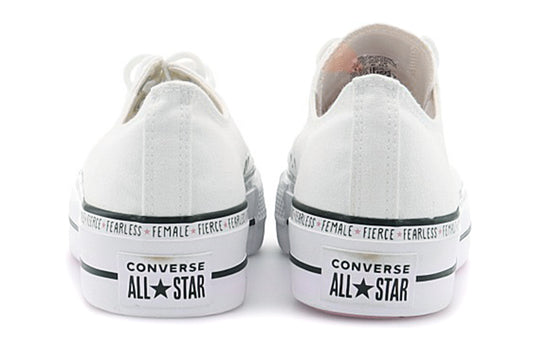 (WMNS) Converse Chuck Taylor All Star Lift Low Top White Sneakers 569263C