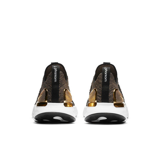 (WMNS) Nike React Phantom Run Flyknit 2 Premium 'Black Metallic Gold' CZ4830-001