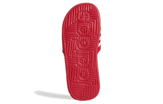 adidas Adissage Cozy Wear-resistant Shoe Red Unisex 'Red White' EG2140