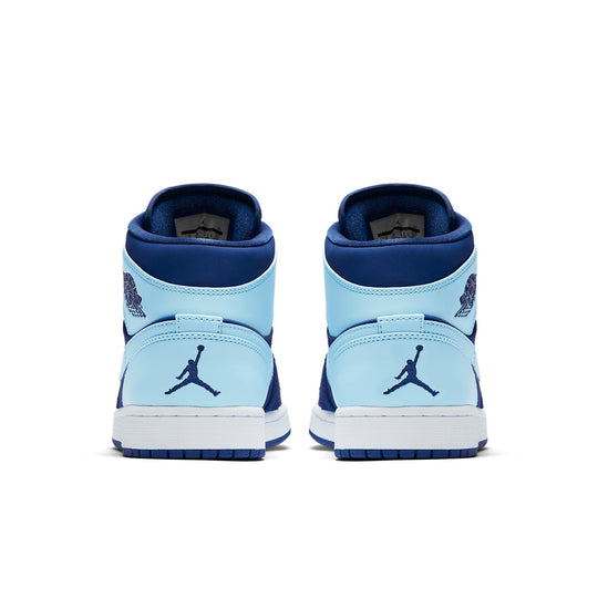 Air Jordan 1 Retro Mid 'Ice Blue' 554724-400 Retro Basketball Shoes  -  KICKS CREW
