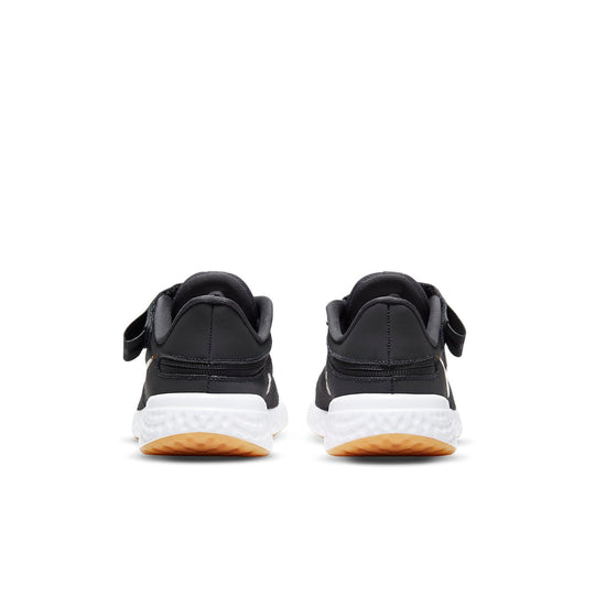 (GS) Nike Revolution 5 FlyEase 'Black Gold White' CQ4649-006 Marathon Running Shoes/Sneakers  -  KICKS CREW