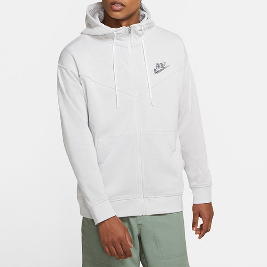 Nike Sportswear Logo Zipper Gray White Graywhite CW0305-910 - KICKS CREW