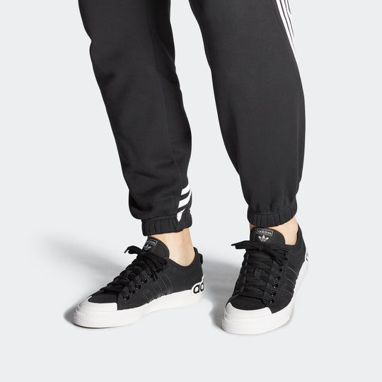 adidas Nizza 'Oversize Heel Logo - Core Black Gum' EF5713-KICKS CREW