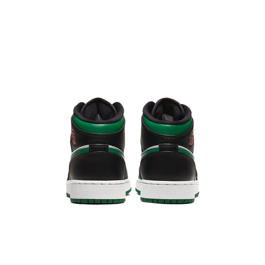 (GS) Air Jordan 1 Mid 'Black Pine Green' 554725-067 Big Kids Basketball Shoes  -  KICKS CREW