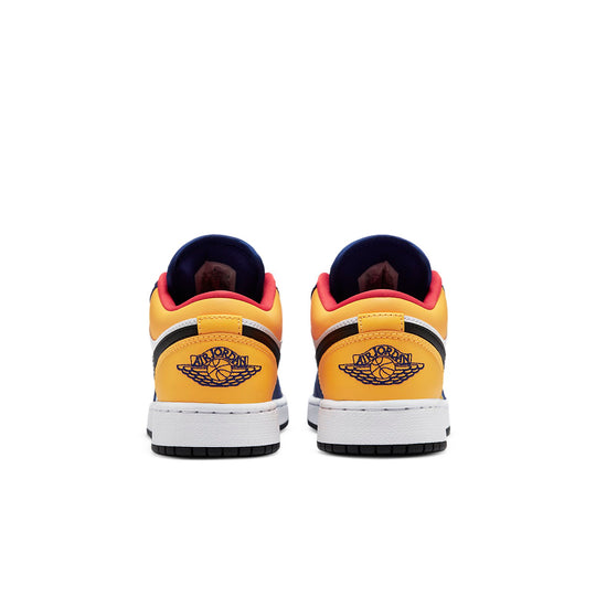 (GS) Air Jordan 1 Low 'Royal Yellow' 553560-123 Big Kids Basketball Shoes  -  KICKS CREW