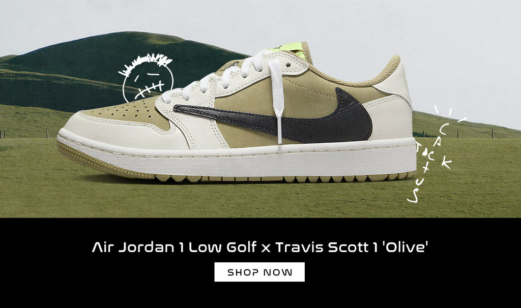 Air Jordan 1 Low Golf x Travis Scott 1 'Olive' FZ3124-200 - KICKS CREW