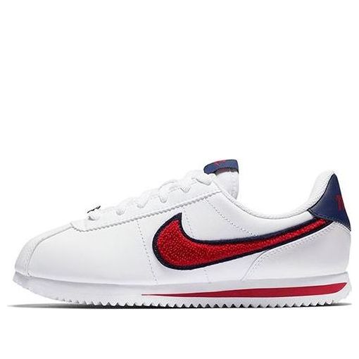 (GS) Nike Cortez Basic Leather SE 'White' AA3496-100 Marathon Running Shoes/Sneakers  -  KICKS CREW
