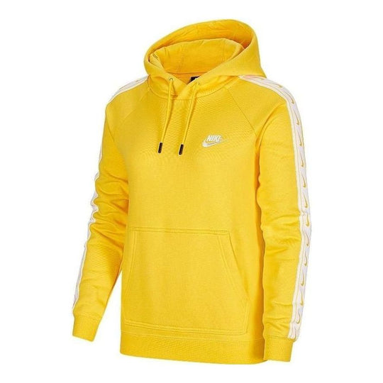 (WMNS) Nike Logo Sportswear Hoodie 'Yellow White' CU9262-780