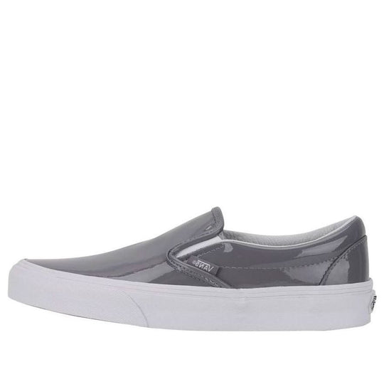 Vans Classic Slip-On Tumble Patent Shoes 'Grey' VN0003Z4IWP