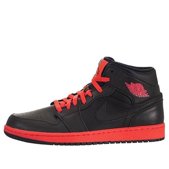 Air Jordan 1 Retro Mid 'Black Infrared' 554724-043 Retro Basketball Shoes  -  KICKS CREW