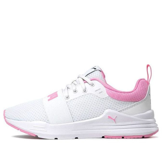 (GS) PUMA Wired Run Agile Imeva Low Top Running Shoes White/Pink 374214-06