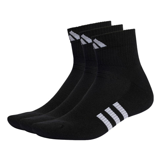 adidas Performance Cushioned Mid-Cut Socks 3 Pairs 'Black' IC9519