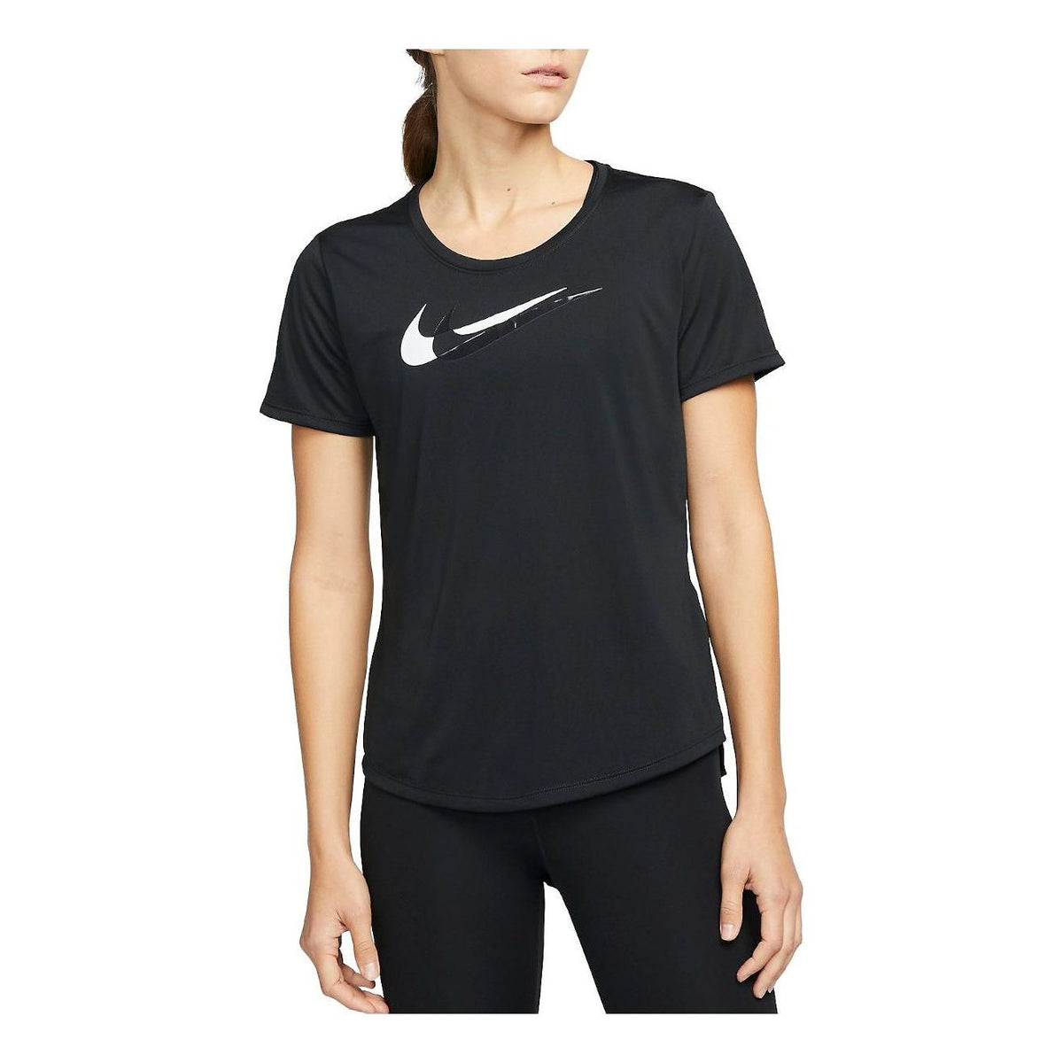 (WMNS) Nike Dri-FIT Swoosh Run Short-Sleeve 'Black' DD6478-010