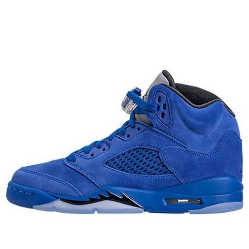 (GS) Air Jordan 5 Retro 'Blue Suede' 440888-401 Big Kids Basketball Shoes  -  KICKS CREW